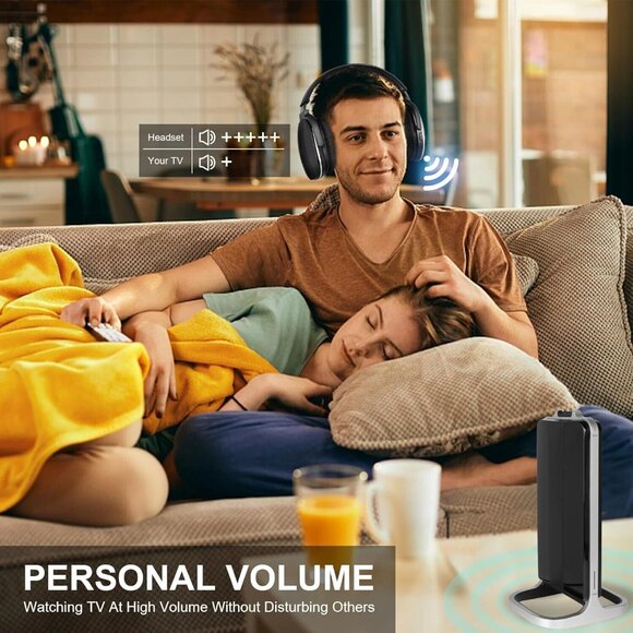 Daysnew DB100 Wireless Headphones For Tv Watching,Charging Dock & RF Transmitter - Picture 8 of 15